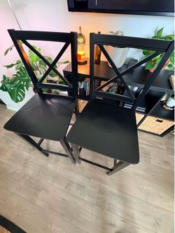 Wood Barstool Chairs - Black