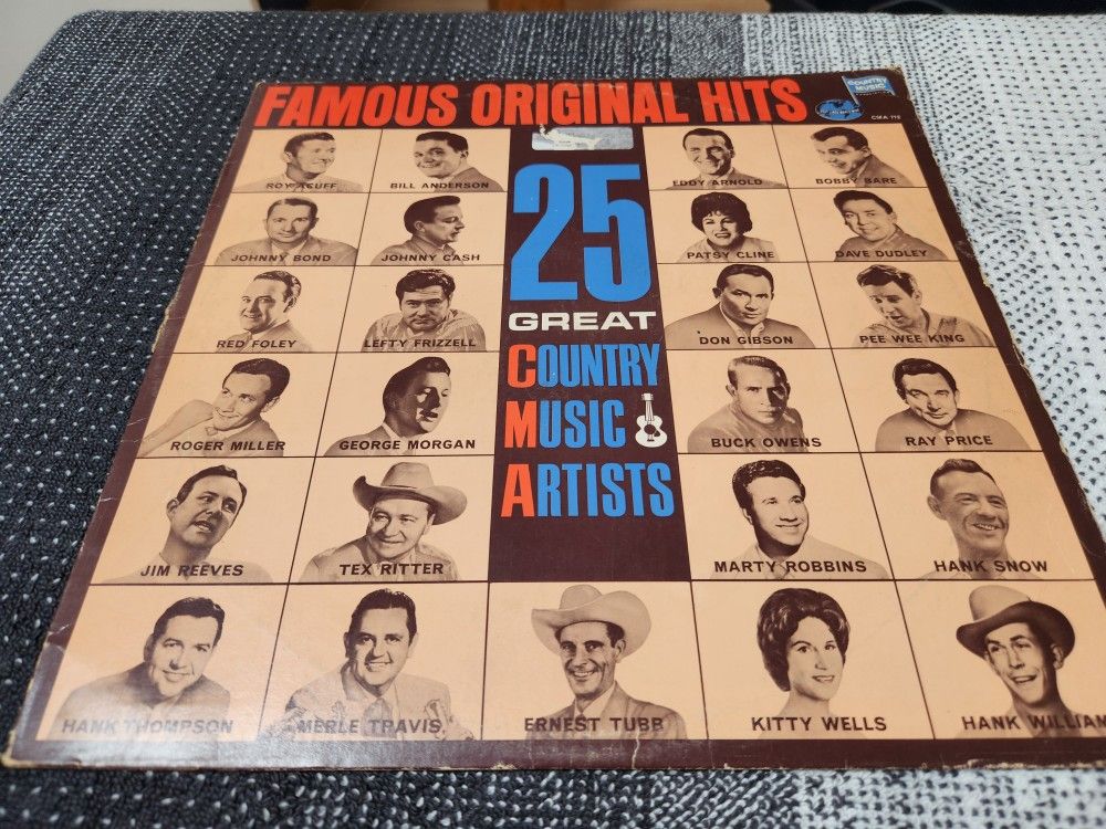 Famous Original Hits By 25 Great Country Music Artists Vinyl