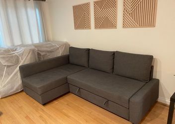 Free delivery - like new - IKEA FRIHETEN Sleeper sectional w/storage Gray