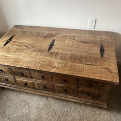 Rustic Solid Wood Coffee Table 
