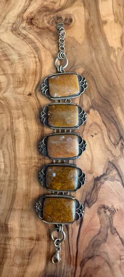 Sterling Silver Natural Stone Bracelet