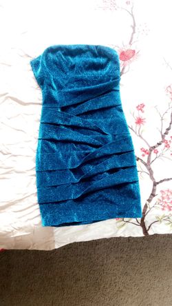 Fitted Teal Shimmering Dress (XS)