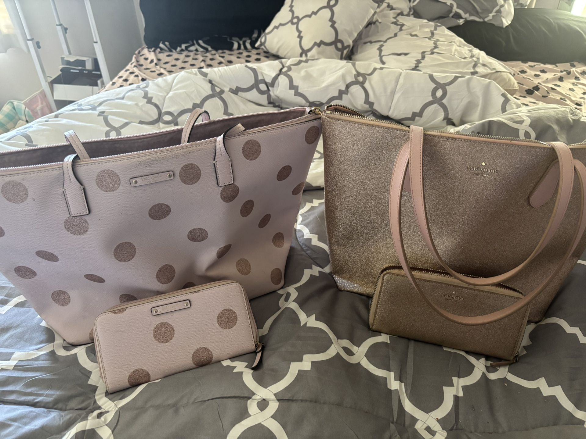 KATE SPADE TOTE BAGS/ PURSES (with Matching Wallet)
