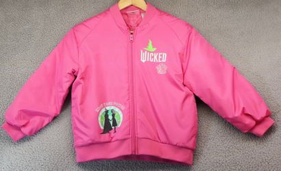 Wicked Jacket Big Girls Size 7/8 Carmine Rose Mid-Weight Long Sleeves