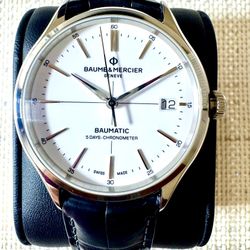 Baume & Mercier Clifton Baumatic Leather Strap 40mm NEW! NO BOX NO PAPERS