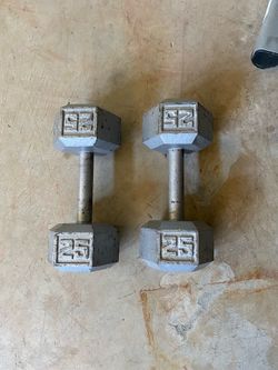 Dumbbells 25lb Hex