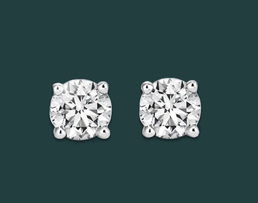 Silver Lab Diamond Studs (1/2 ct. tw.)