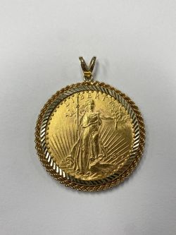 1927 Gold $20 St Gaudens Coin w/ 14k Rope Bezel - Price is Firm