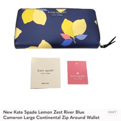 Kate Spade Bnew In Box  Full-Zip Wallet 