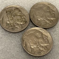 5 cents 1935,..36,..37 Coin USA , collectable 