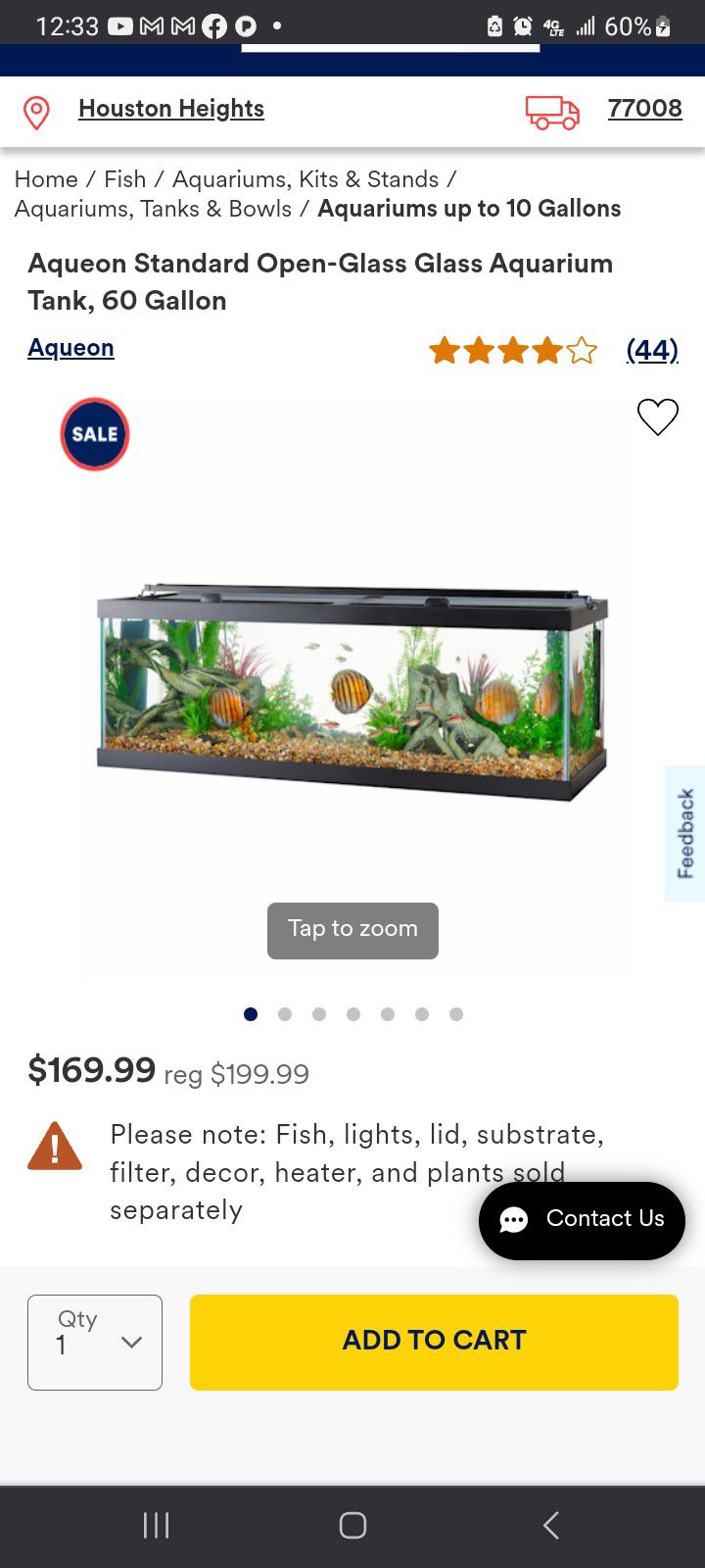 55 gal fish or reptile tank