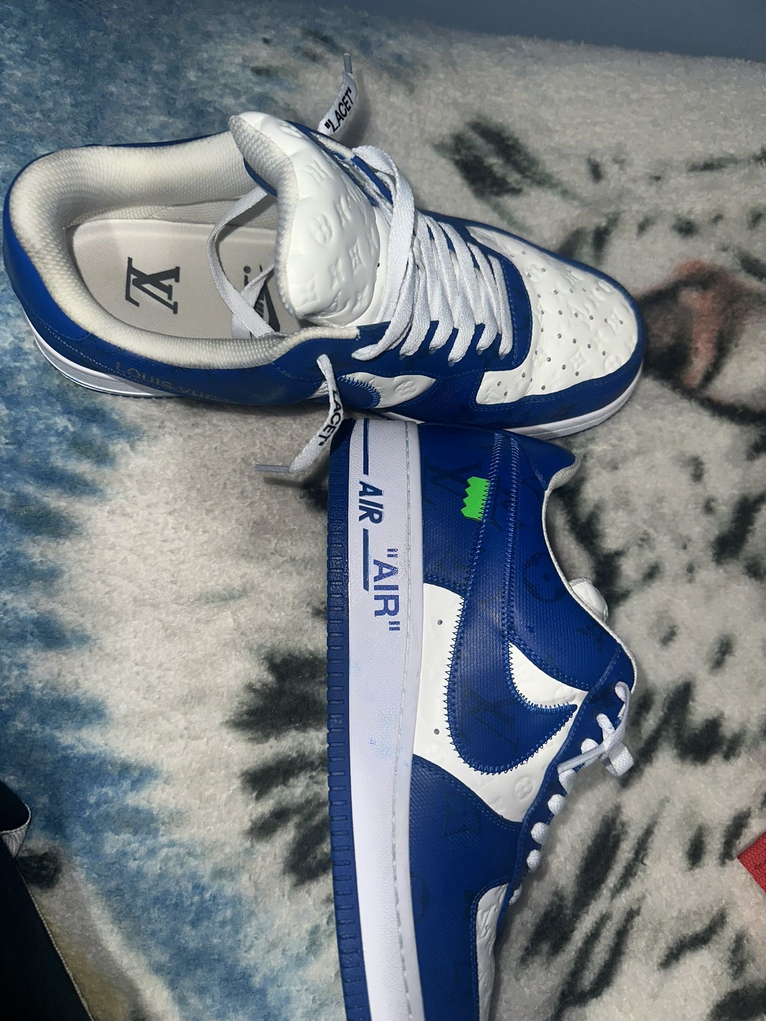 Louis Vuitton Airforces 1 Blue