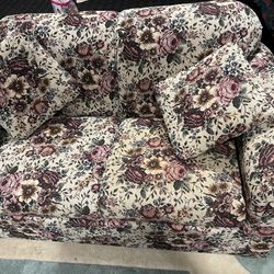 Loveseat And Sofa Set With Pillows