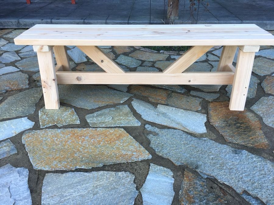 Handmade Farmhouse style 2x4 bench