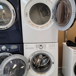 Kenmore Front Loading Washer And Stackable Gas Dryer Set
