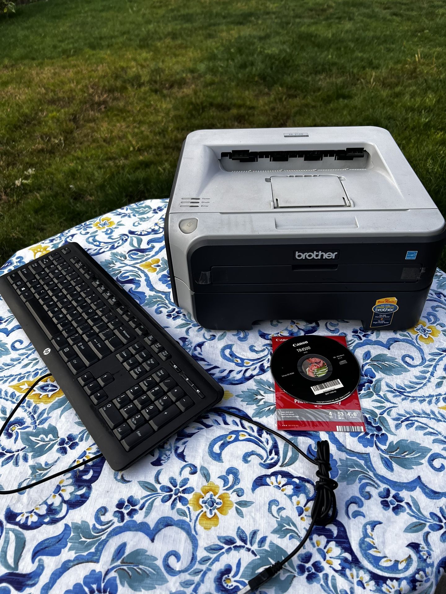 Cannon Printer HL-2140 LASER PRINTER And HP Keyboard