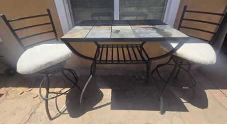 Metal & Tile Bistro/Cocktail Table