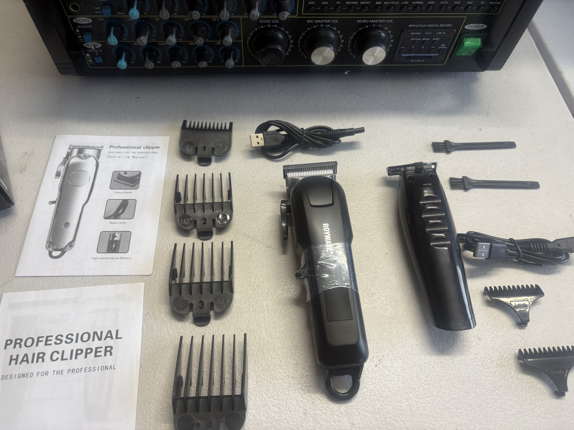 Professional Hair Clipper Titanium Fixed Blade