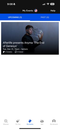 Anyma 12/31 4 Tickets