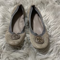 Tory Burch Metalícese Grey Knit Size91/2 M