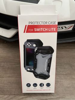 Switch Lite Protective Case  Daily Gift (Ergonomic /Sturdy /Full Protection) Gift Idea with HD Screen Protector & Thumb Grip Caps for Family Happy Hou