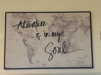 Framed World Map Wall Art Print