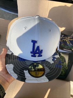 Men's Los Angeles Dodgers New Era Gray Active Team Camo 59FIFTY Fitted Hat