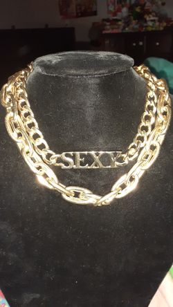 2 gold plated chain necklaces