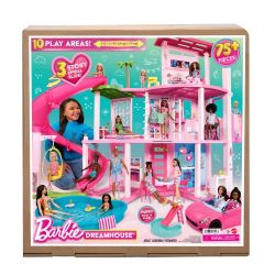 Sealed Barbie DreamHouse, Doll House Playset with 75+ Pieces Including Toy Furniture & 3-Story Pool Slide, Pet Elevator & Puppy Play Areas