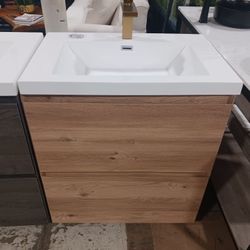 30" Wood Bathroom Vanity with Top & Faucet for $650
