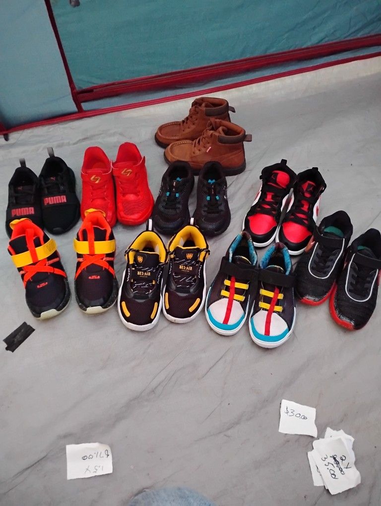 1.5 To 2.5 Youths Nike Shoes And 1 Adidas Bel Air Youths Shoes