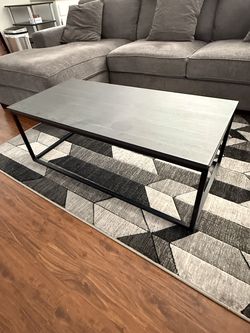 Black Coffee Table 46x22 inch