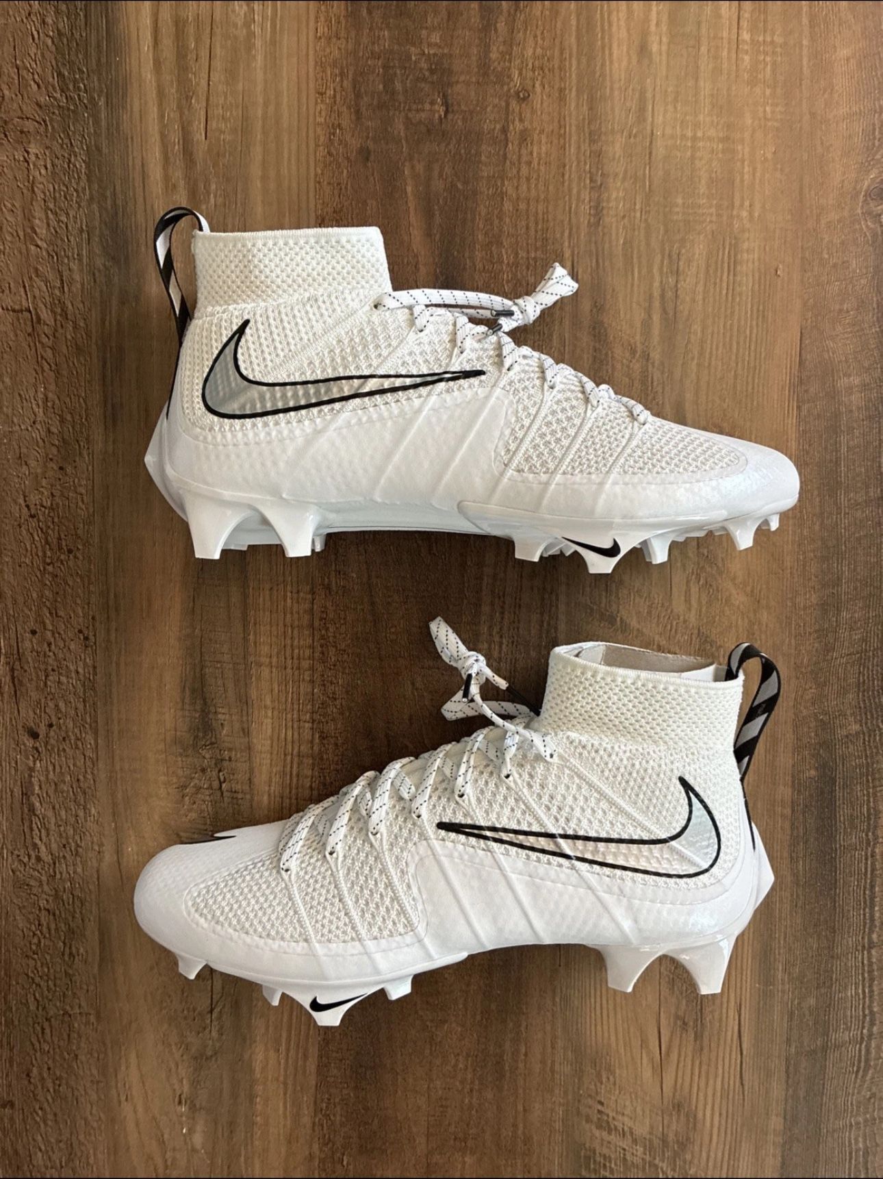 Nike Vapor Edge 360 Untouchable Football Cleats White Silver