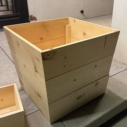 Square Planter Box Wood 