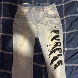 Blue purple brand jeans