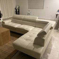 White Leather Couch