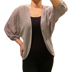 Grey Sheer Cover Up Shawl