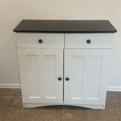 White Kitchen Cabinet/ Entryway Table/Shelf
