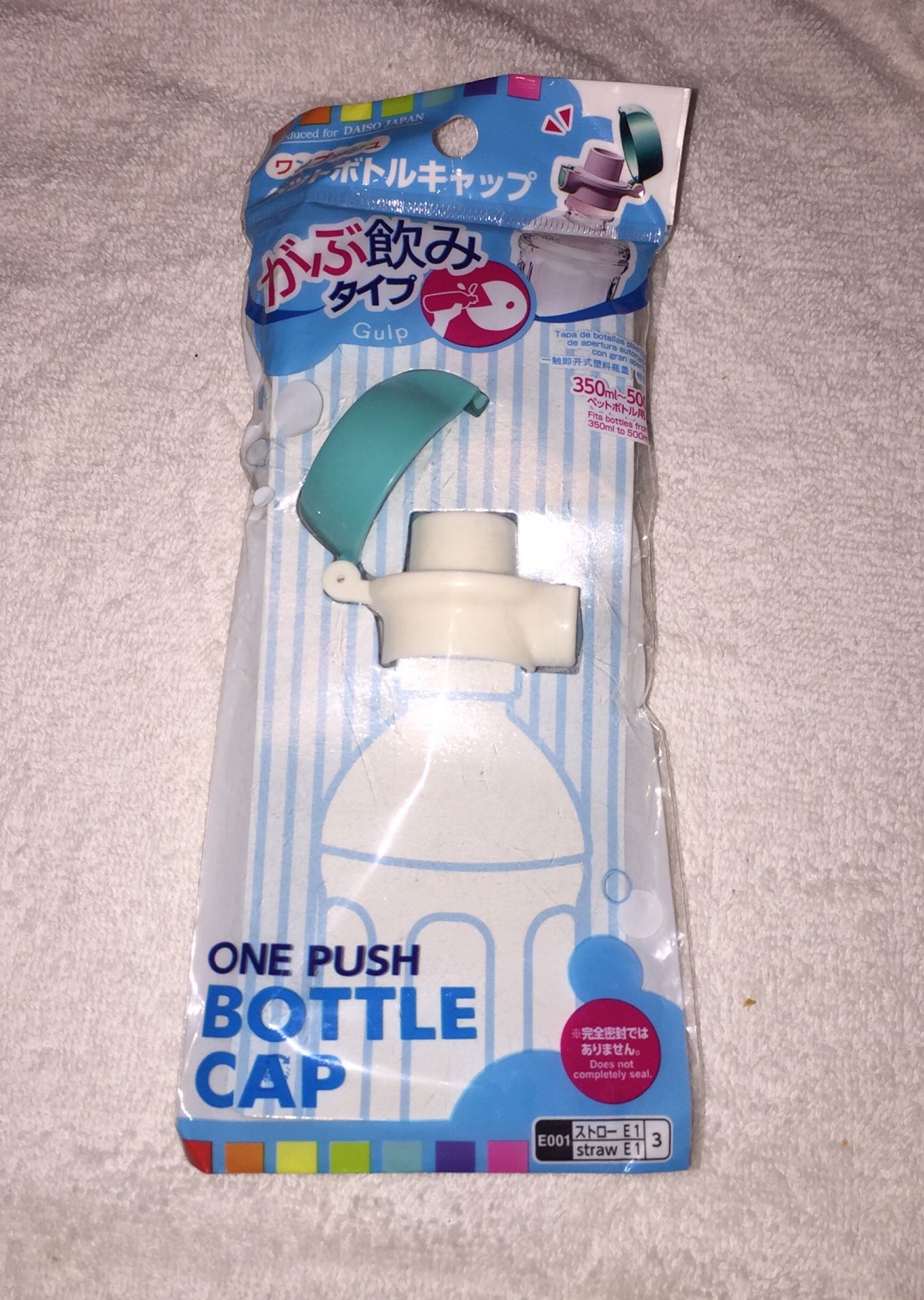 One Push Water Bottle Push Cap New