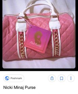 Nicky Minaj Pink Friday Pink and White Satchel : Clothing, Shoes &  Jewelry - .com