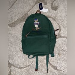 Green Backpack — Polo Bear By Ralph Lauren
