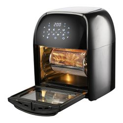 NATIONAL NA-3004AFR 12.68-Qt. 1,700-Watt 3-in-1 Air Fryer, Dehydrator, and Rotisserie

