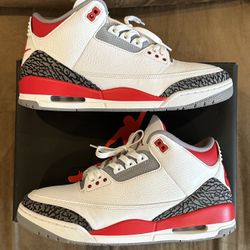 Jordan 3 Retro “Fire Red” size 12 