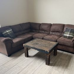 Suede Microfiber Sectional Couch – $300 (Preston & Plano Pkwy Pickup)