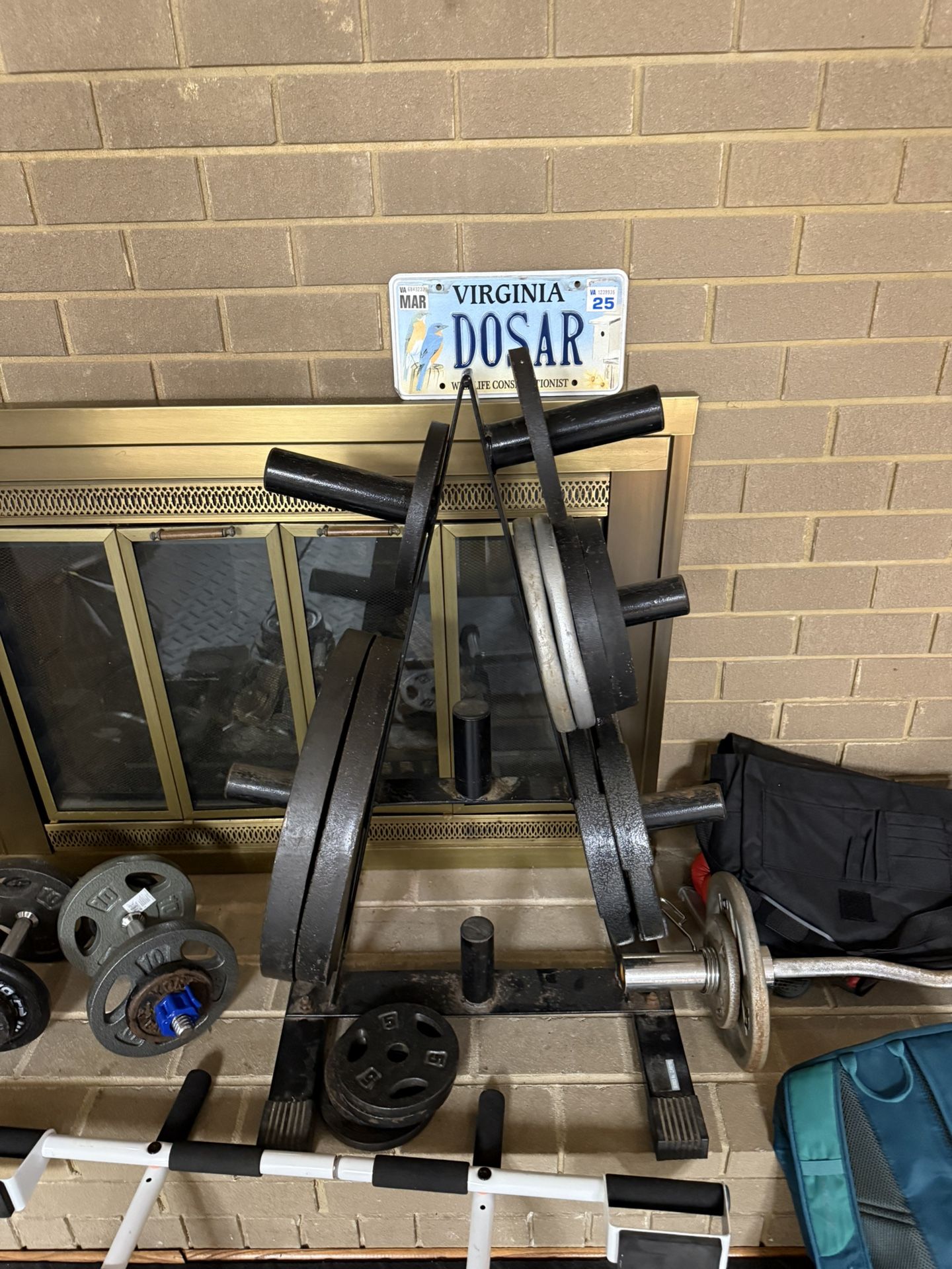 Olympic 2 Inch Plates, Ez Bar & Weight Stand