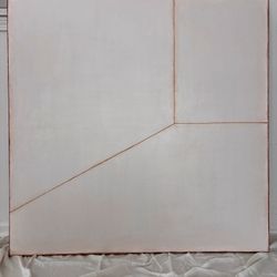 Large Minimalist Abstract Painting – 48” x 48” | Neutral Modern Wall Art