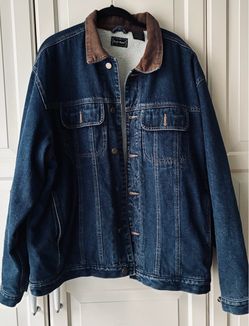 Men’s XL denim jacket with warm lining 1button was replaced p/up Brooklyn NY 11229