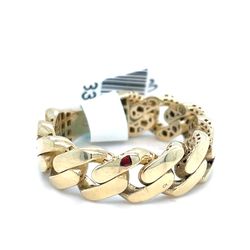 10Kt Yellow Gold Hollow Cuban Ring 3.60g Size 9 193373