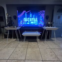 Blooming Tables Modern Coffee Table Or Desk With Side Tables 