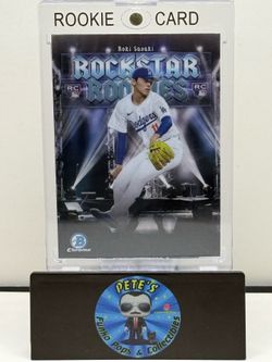 2025 Topps Bowman Roki Sasaki RR-20 Dodgers Rockstar Rookies Rookie Insert